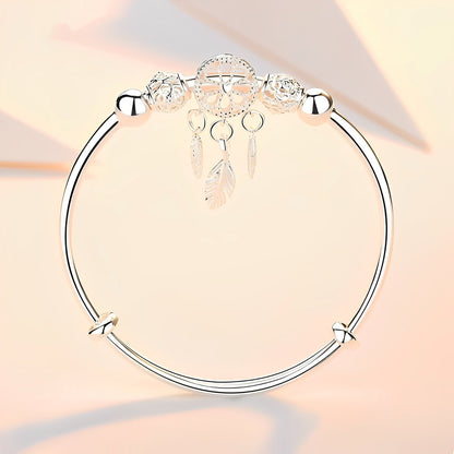 Aiyana – Pulsera Atrapasueños Ajustable en Plata 925