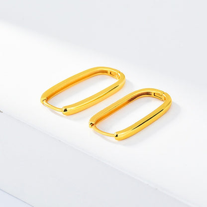 Laura – Aretes de Aro Huggie de Caja Retro