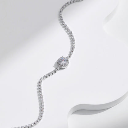 Jennie – Pulsera Tennis Plateada Elegante