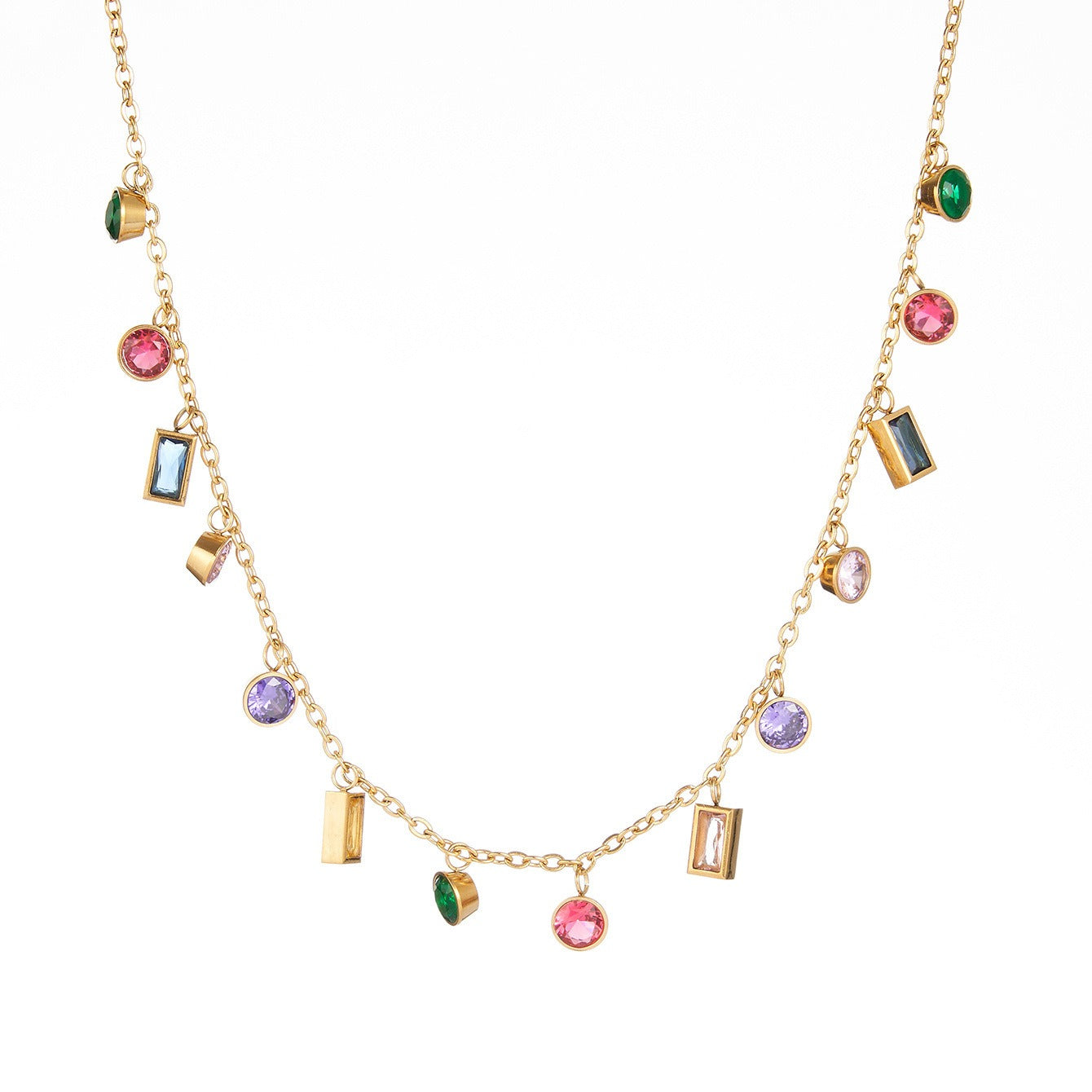 Kamille – Collar de Piedras Multicolor Elegante