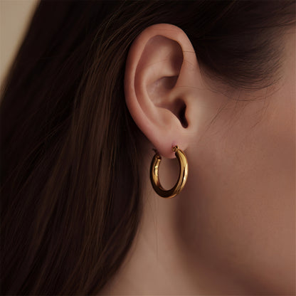Isla – Pendientes Aro Redondos Anchos