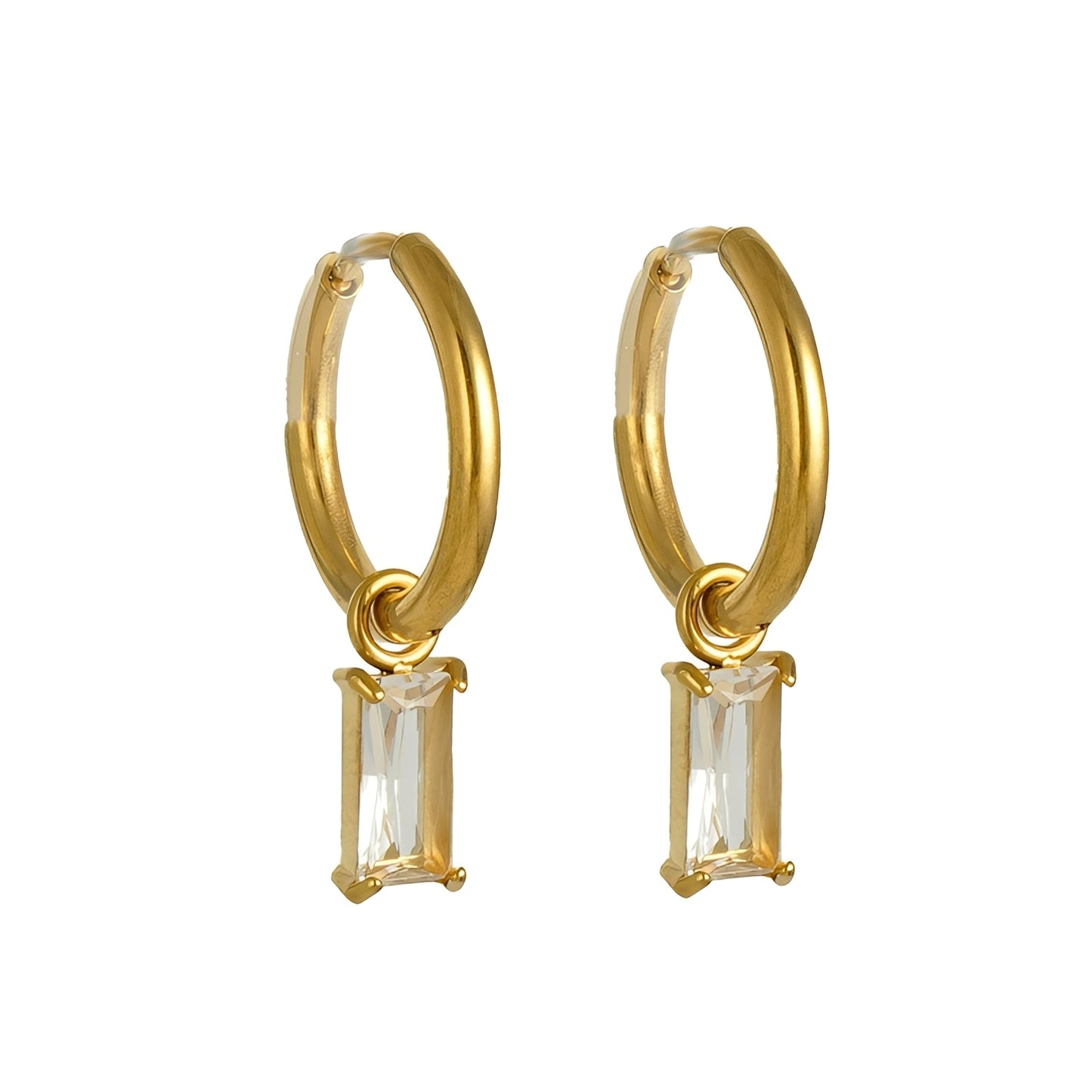 Amara – Pendientes de Zirconio Baño de Oro