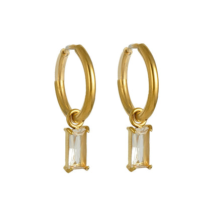 Amara – Pendientes de Zirconio Baño de Oro
