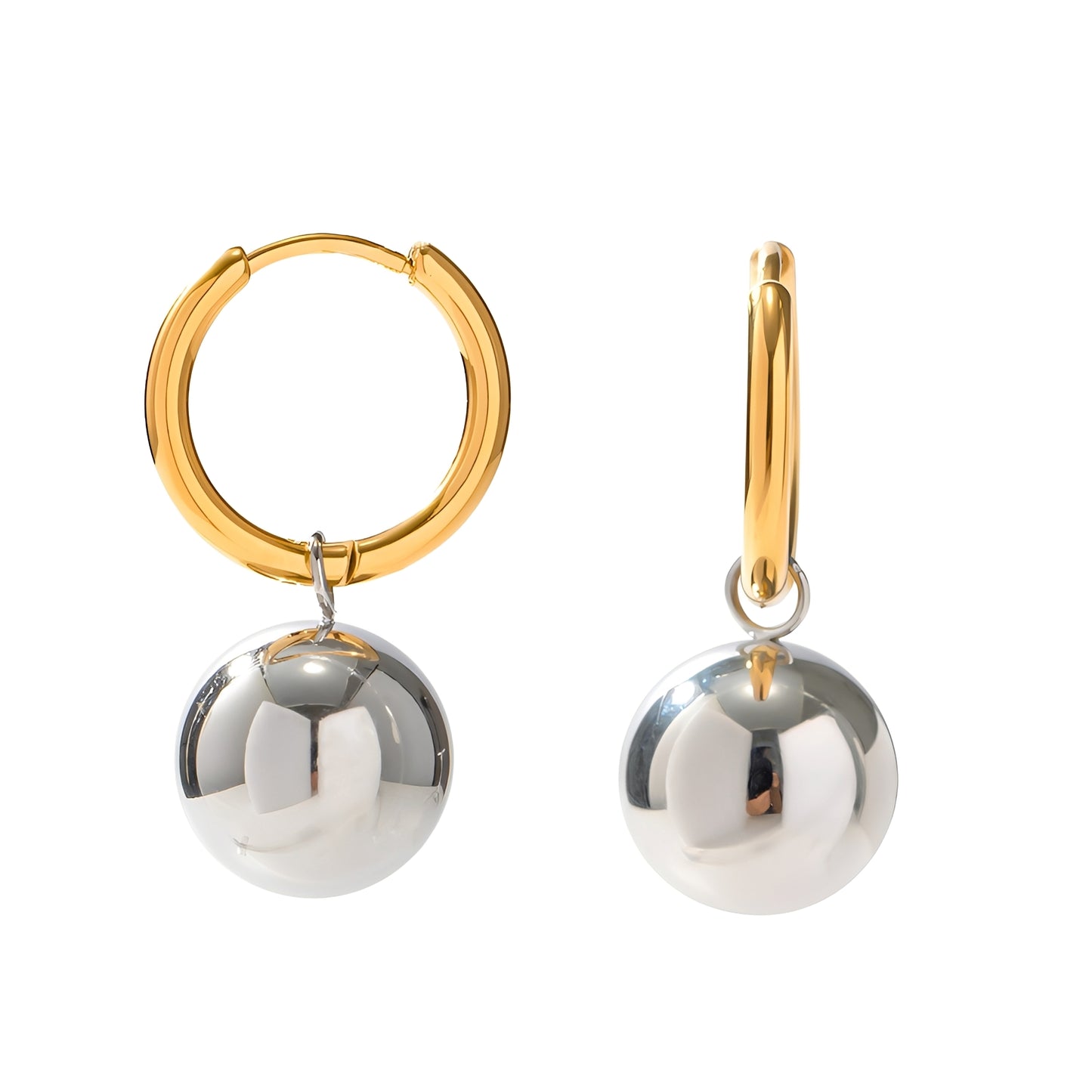 Ayaka – Pendientes de Acero Contraste Elegante
