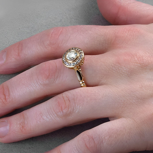 Cleo – Pack de Anillos Vintage Dorados con Circonita
