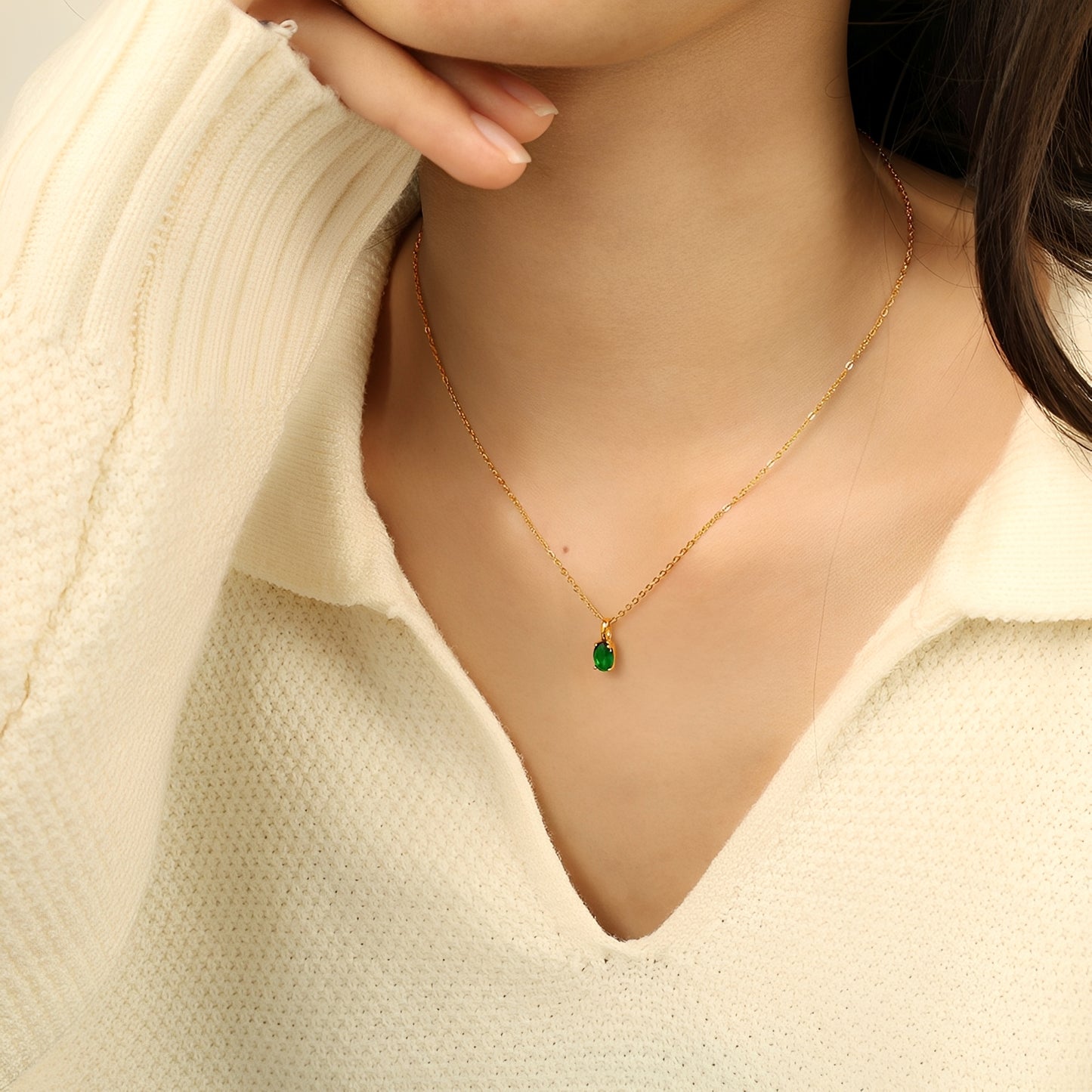 Vina – Collar Esmeralda Delicado