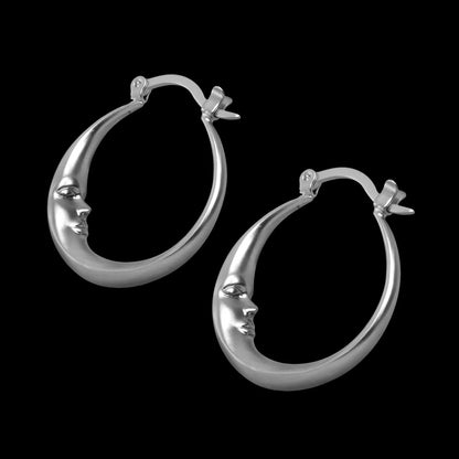 Luna – Pendientes Ovalados Estilo Luna Minimalista