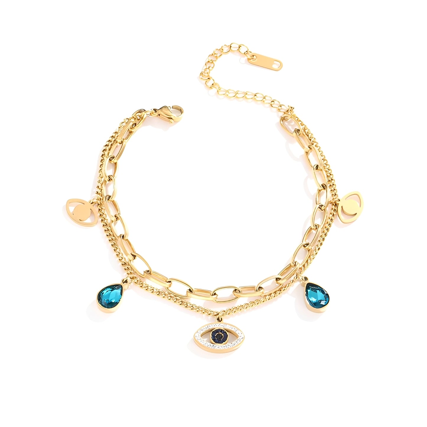 Cris – Pulsera Doble Capa Cadena Gruesa