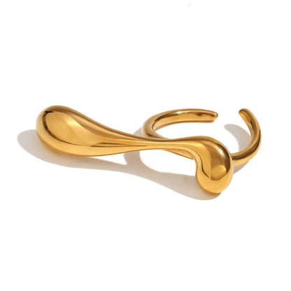 Holly – Anillo Abierto Gota de Agua Irregular