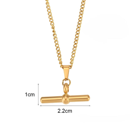 Lella – Collar T-Bar Knot Elegante en Oro