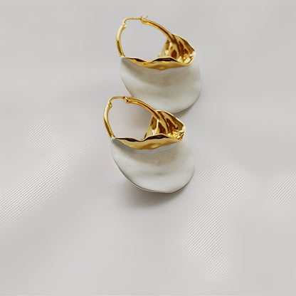Trixie – Boucles de Oreilles Vintage en Or Blanco