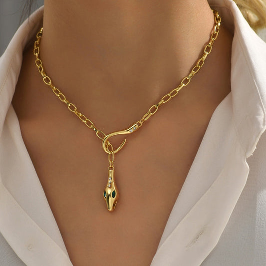 Calista – Collar Serpiente Brillante