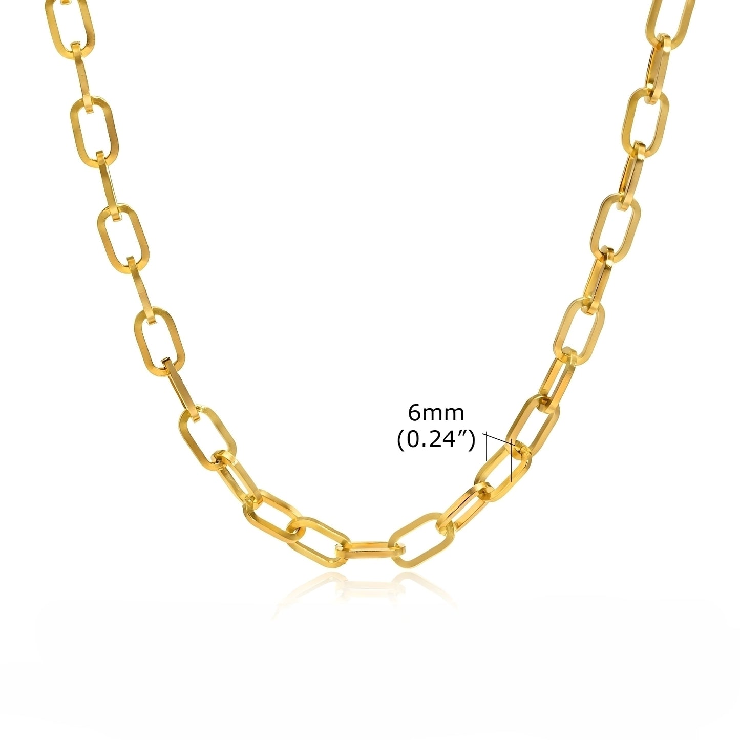 Jazlyn – Collar Cadena Clip Dorado Elegante