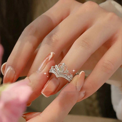 Trisha – Anillos Corona Plata Radiante