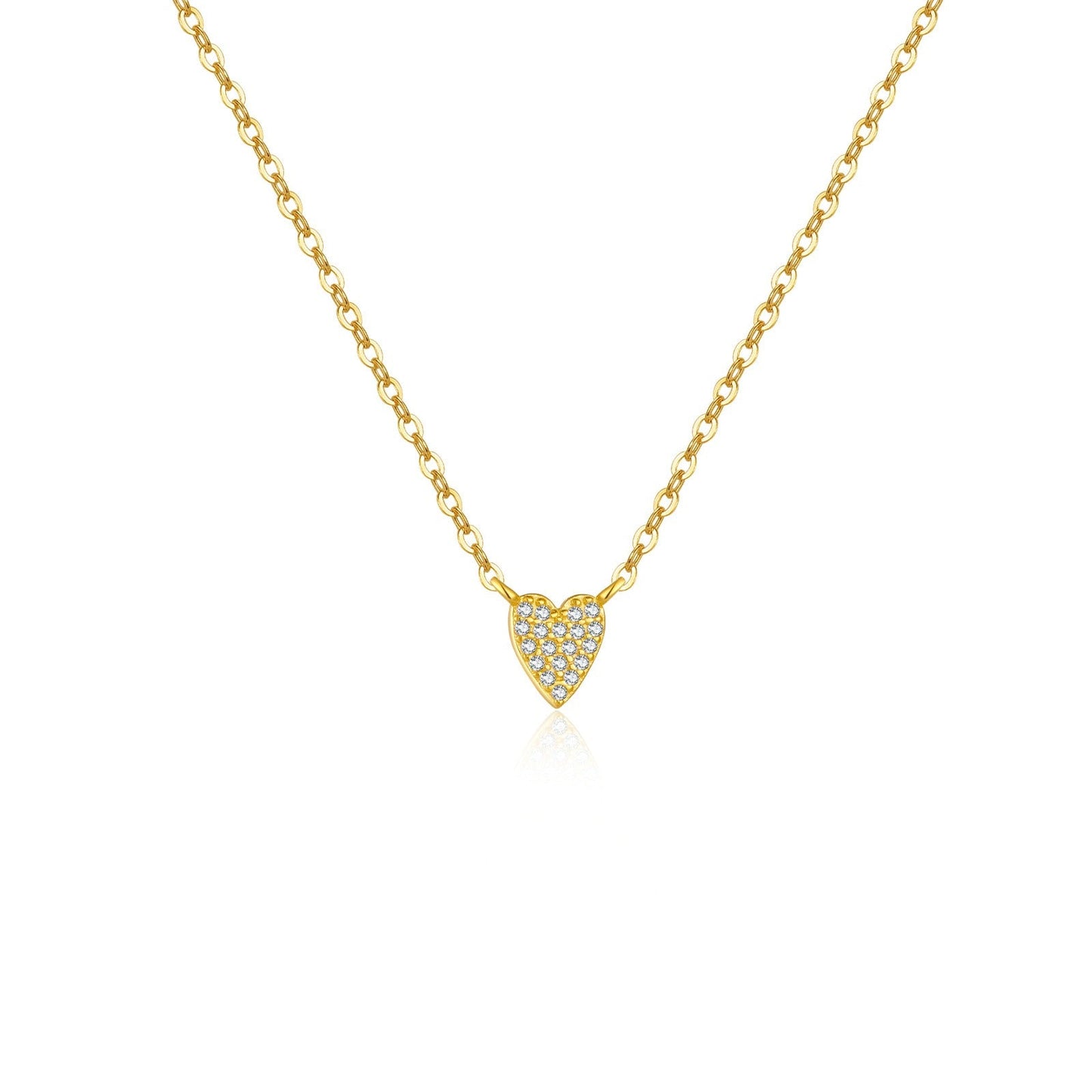 Isaline – Collar Colgante Corazón Brillante