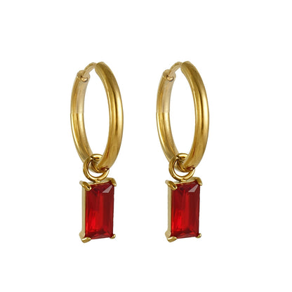 Amara – Pendientes de Zirconio Baño de Oro