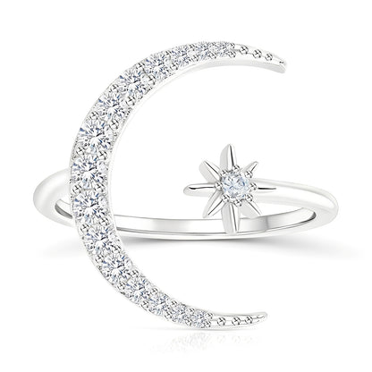 Mika – Anillo Ajustable Estrella y Luna