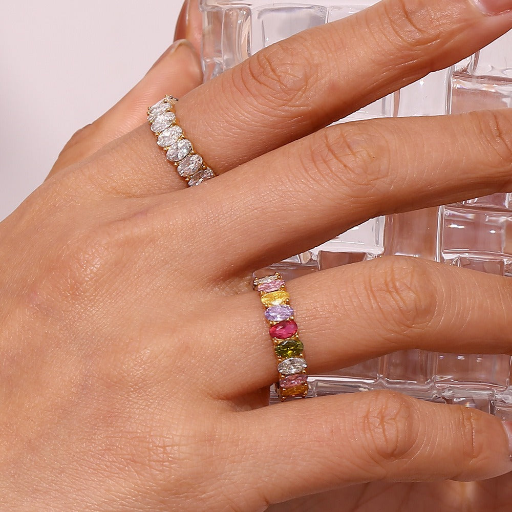 Antoinette – Anillo Eternidad Ovalado