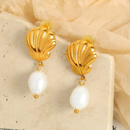 Kathryn – Pendientes Concha Elegantes