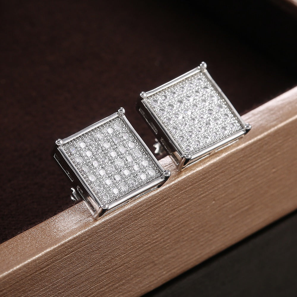 Ariana – Pendientes Cuadrados con Zirconia Elegantes