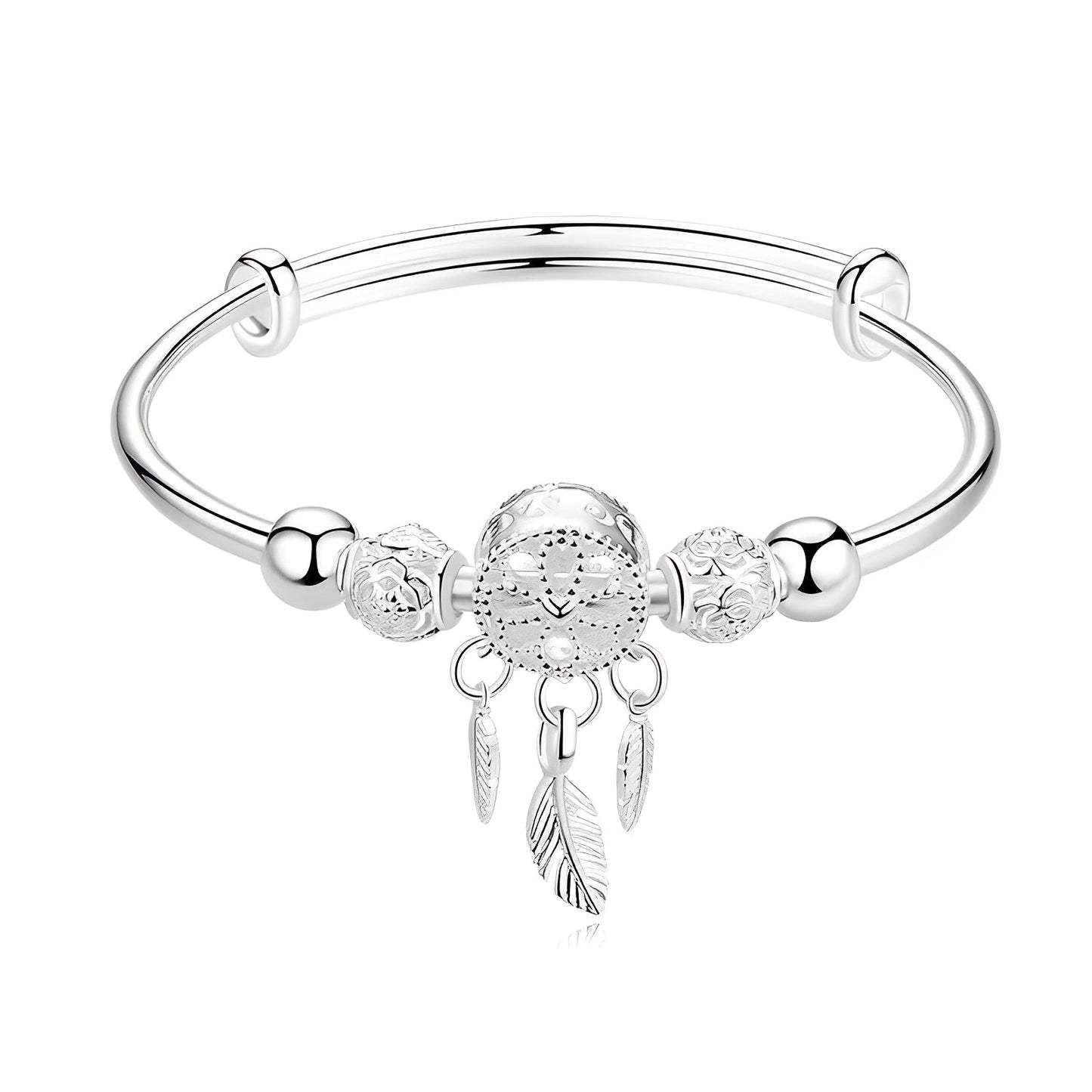 Aiyana – Pulsera Atrapasueños Ajustable en Plata 925