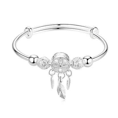 Aiyana – Pulsera Atrapasueños Ajustable en Plata 925