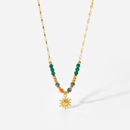 Mindy – Collar Sol Dorado con Piedra Natural