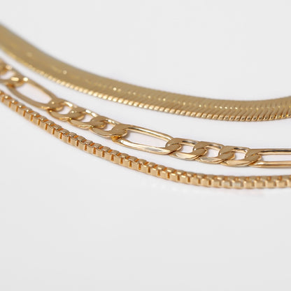 Kaida – Collar Multicapa Cadena Geométrica Elegante