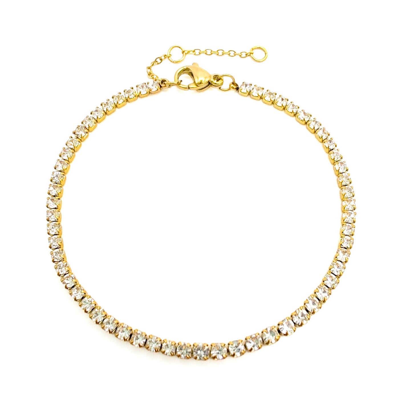 Valeria – Pulsera Tennis de Circonitas Redondas Elegante
