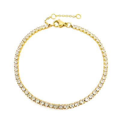 Valeria – Pulsera Tennis de Circonitas Redondas Elegante
