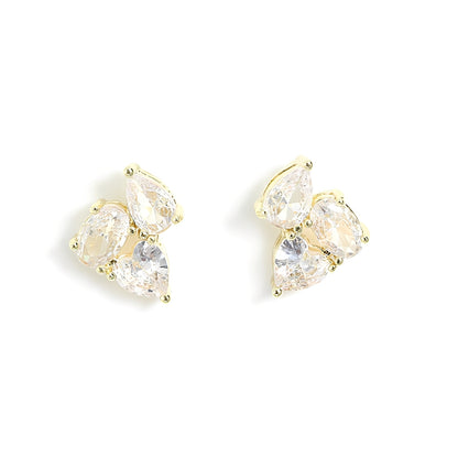 Camille – Pendientes Geométricos con Zirconia Elegantes