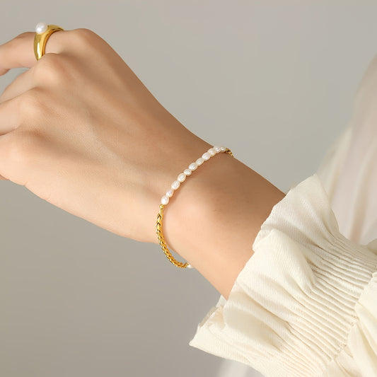 Miley – Pulsera Elegante con Perla de Agua Dulce