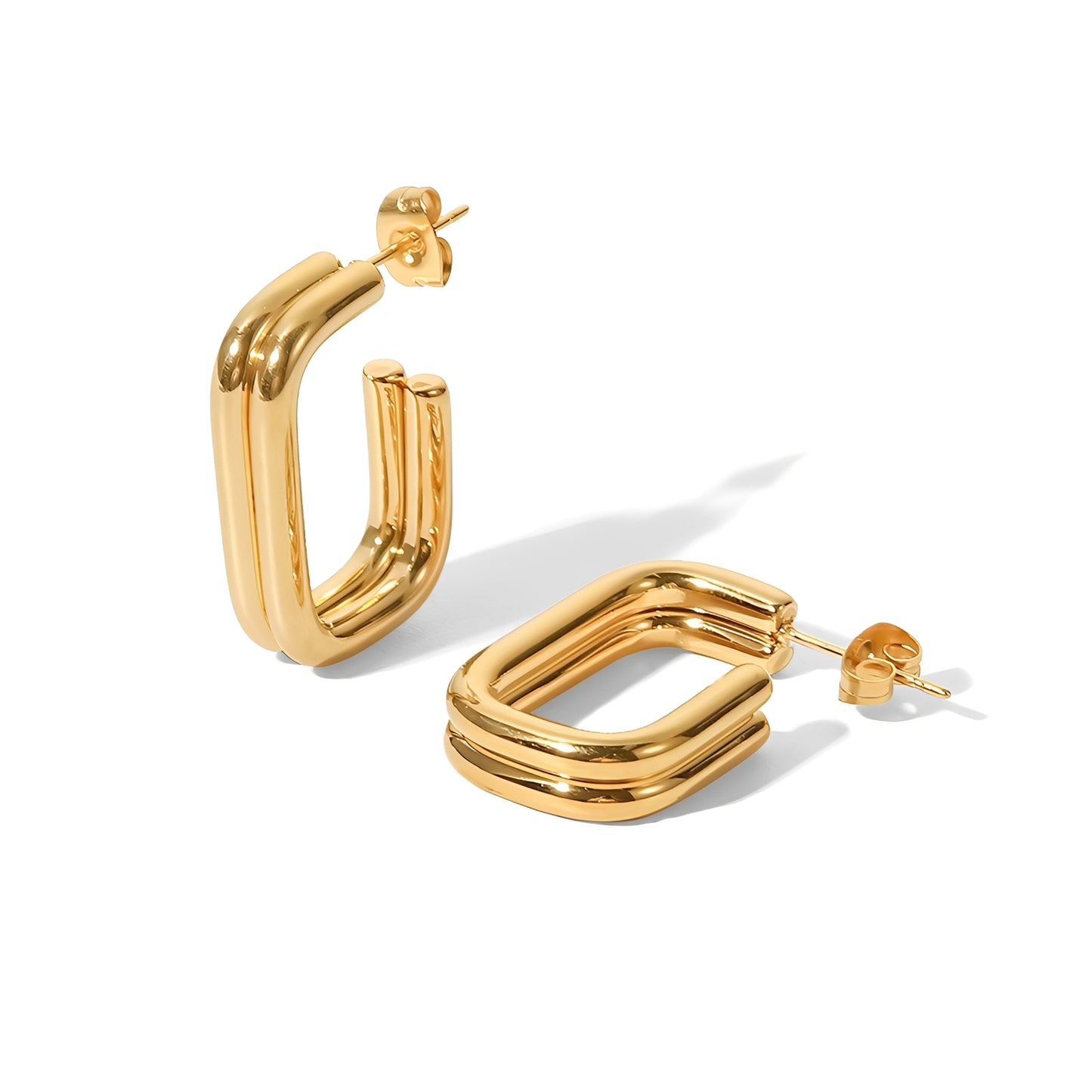 Hana – Pendientes Doble Aro en U Elegantes
