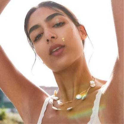 Valien – Collar de Doble Perla Elegante