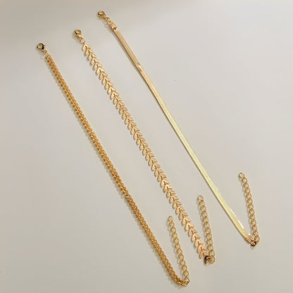 Odelia – Cadena de Tobillo Elegante en Oro