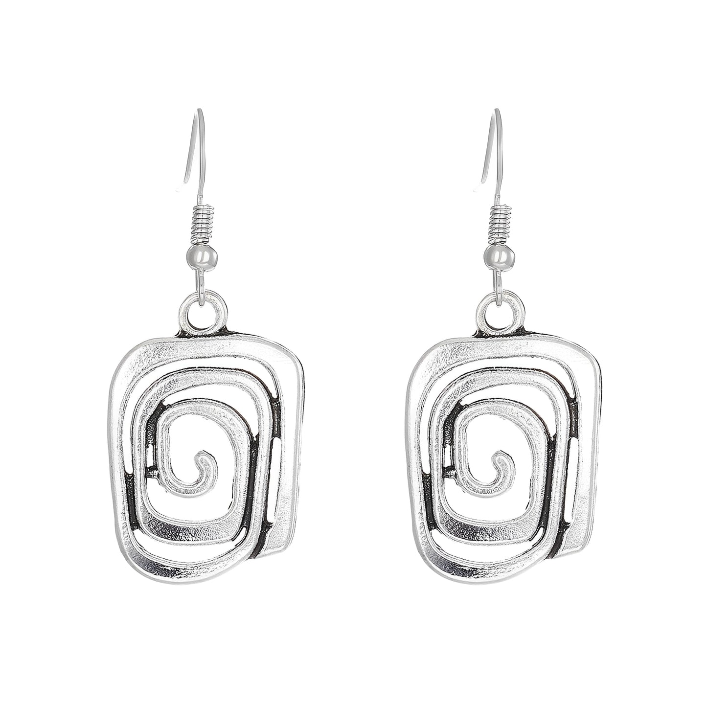 Kaia – Pendientes Boho en Plata con Diseño Espiral