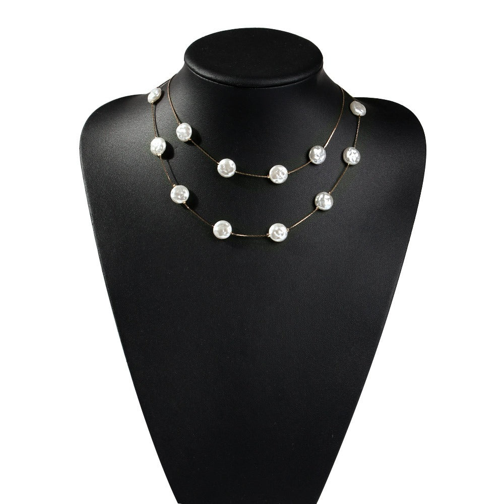 Valien – Collar de Doble Perla Elegante