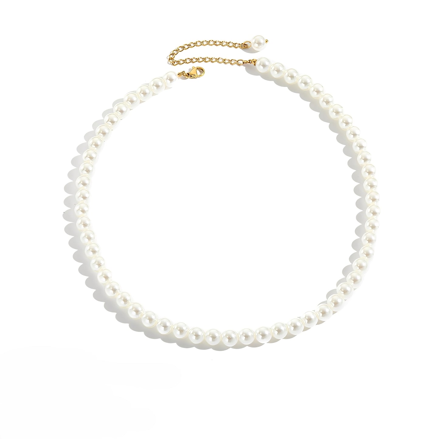 Alessia – Collar Perla Dorada Elegante