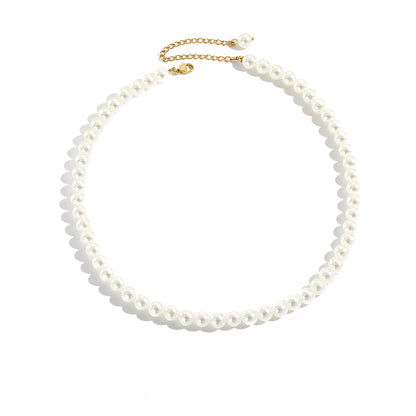 Alessia – Collar Perla Dorada Elegante