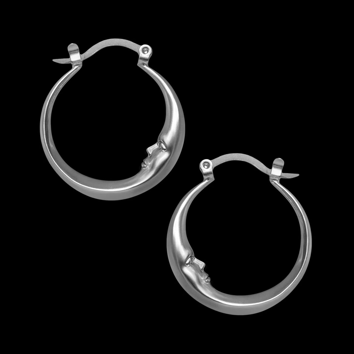 Luna – Pendientes Ovalados Estilo Luna Minimalista
