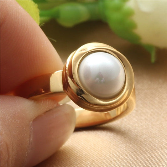Amelina – Anillo Elegante Adornado con Perlas