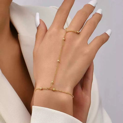 Lisa – Pulsera Cadena Perlas y Guantes