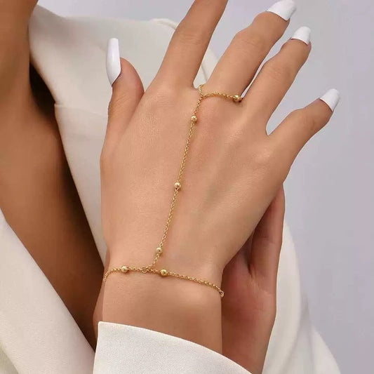 Lisa – Pulsera Cadena Perlas y Guantes