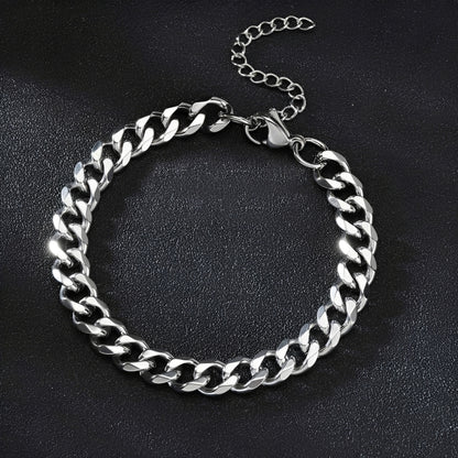 Dennis – Pulsera Cadena Cubana Elegante