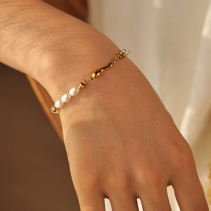 Dominique – Pulsera de Perlas Elegante
