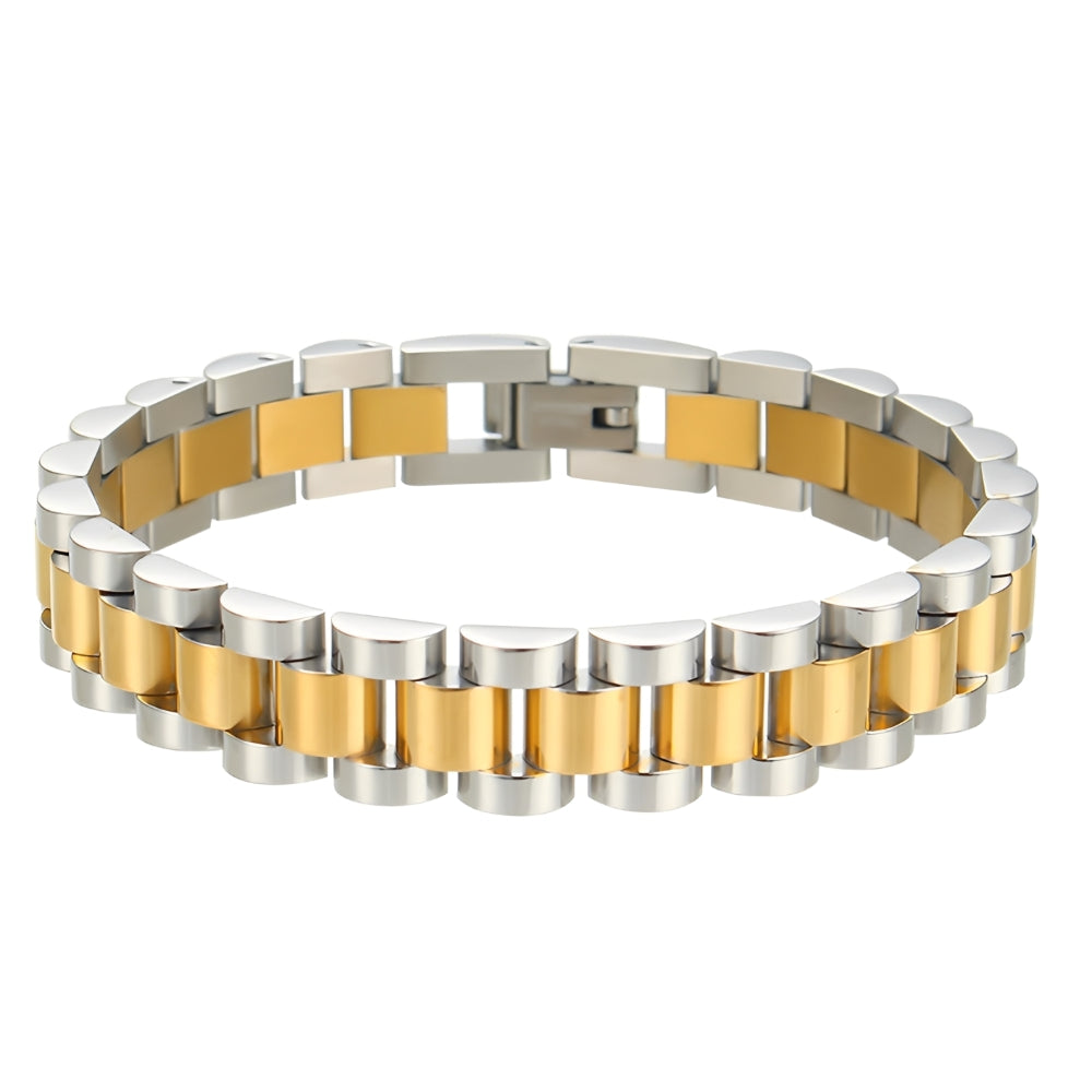 Imee – Pulsera de Cadena Bicolor Oro y Plata