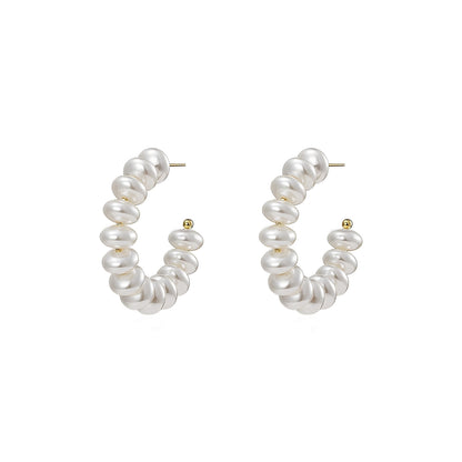 Rhia – Pendientes Aro con Perlas