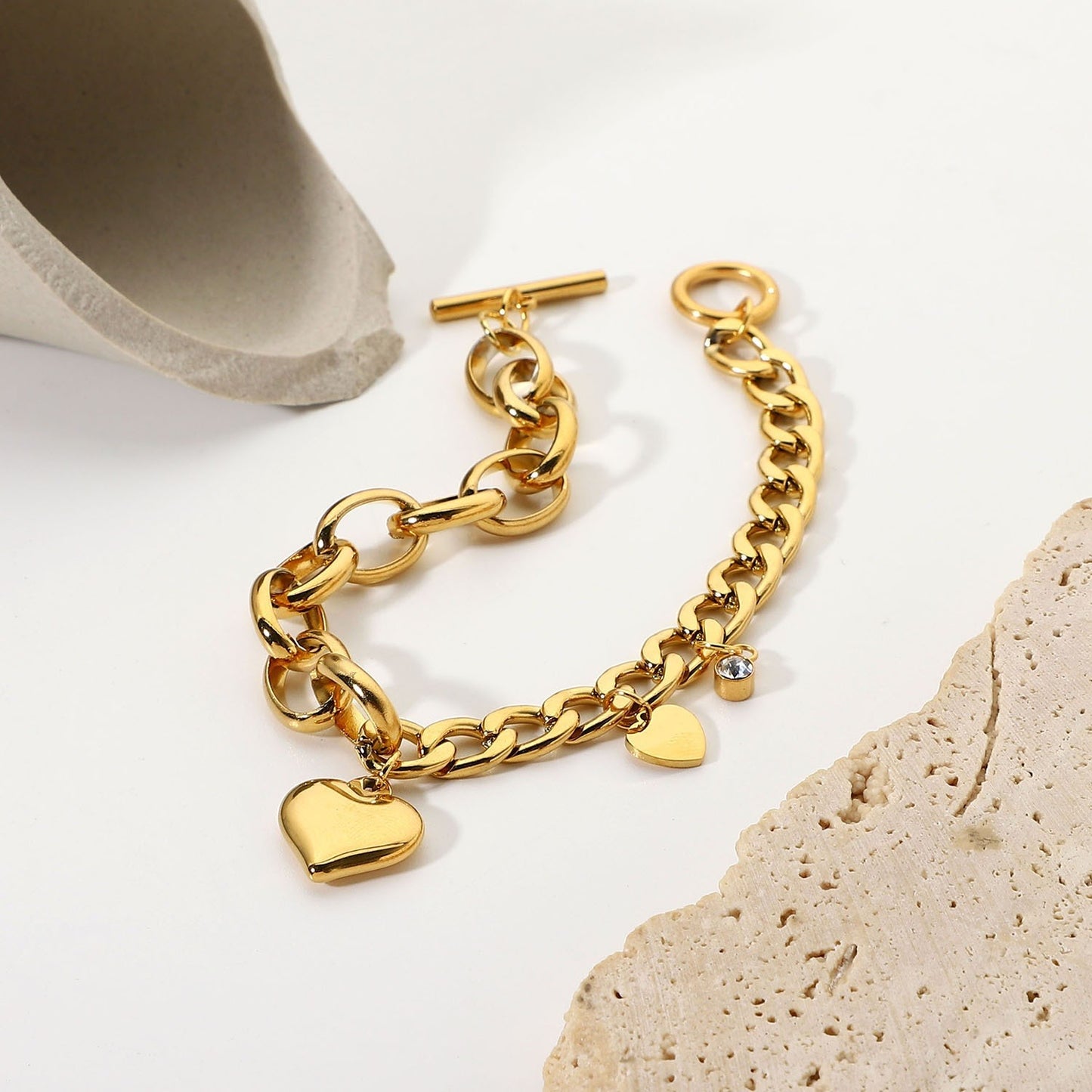 Valeria – Pulsera Dorada Cadena Cubana