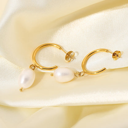 Lorelei – Pendientes Colgantes con Perla Barroca