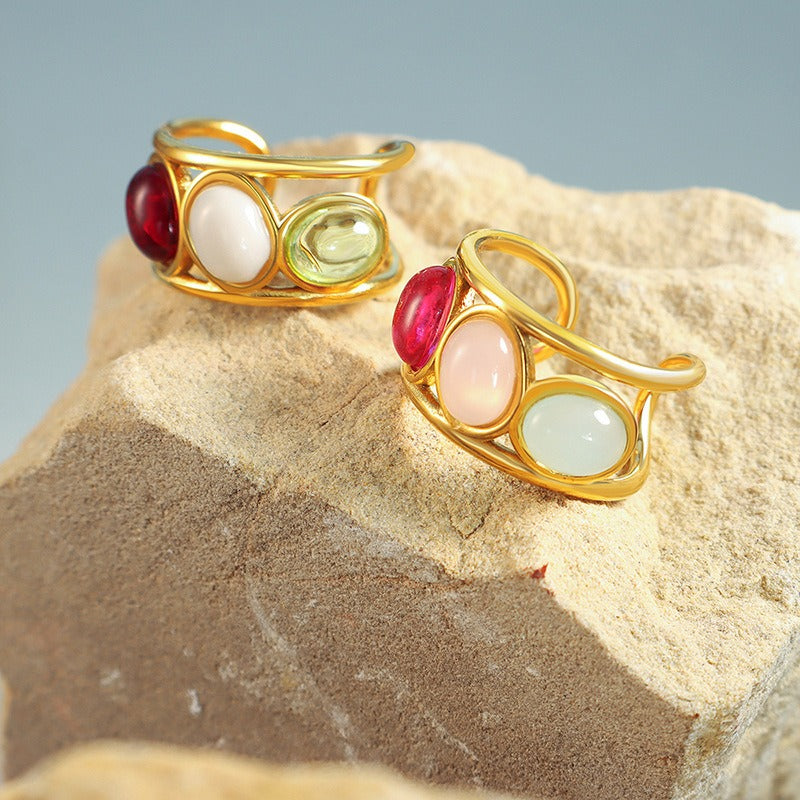 Winleah – Anillo de Cuentas Multicolor Elegante